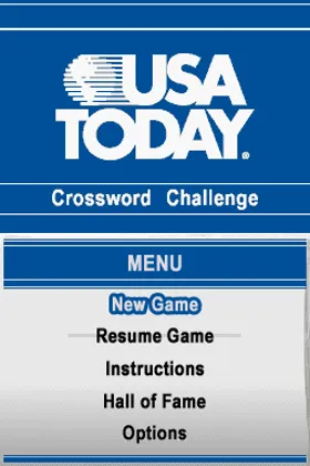 USA Today Crossword Challenge (USA) (En,Es) screen shot title